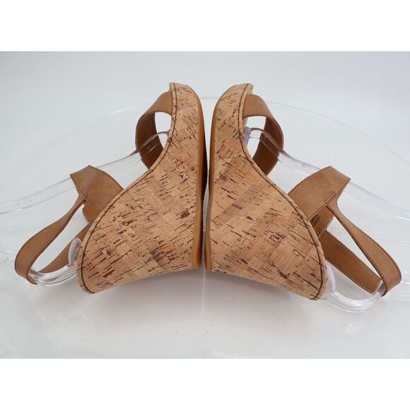Born Lenore Platform Wedge Sandals Womens Size 10 M Brown Leather Buckle Shoes - Picture 9 of 14